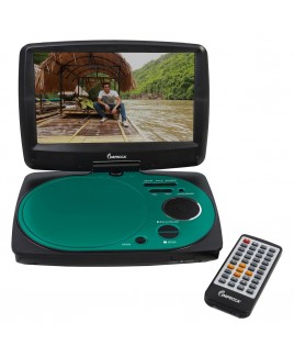 Impecca 9" Swivel Portable DVD Player, Teal