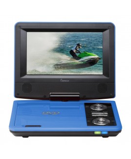 Impecca 7" Swivel Portable DVD Player, Blue