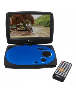 Impecca 9" Swivel Portable DVD Player, Blue