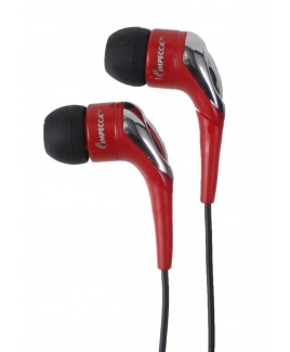 Impecca Light Weight Stereo Earphones, Red