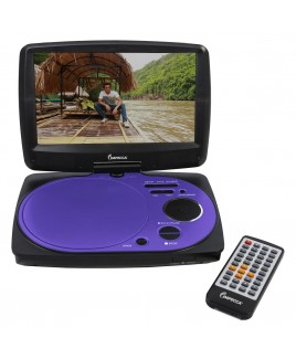 Impecca 9" Swivel Portable DVD Player, Purple