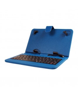 Mini Keyboard Case & Stand For 7 Inch Tablets - Blue