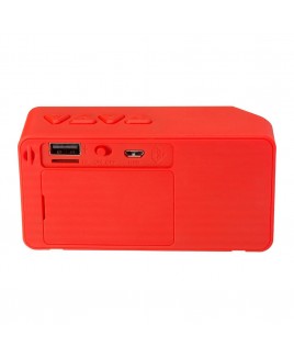 Portable Bluetooth Speaker with Aux Input - Red