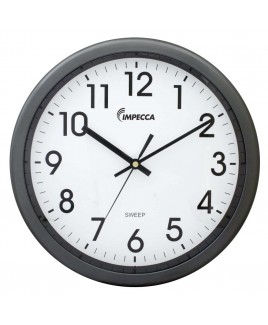 12" Quiet Movement Wall Clock, Grey