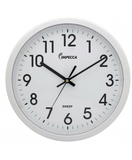 Impecca 12" Quiet Movement Wall Clock, White
