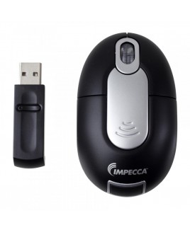Wireless Optical Mouse Black with Silver Trim