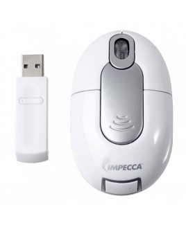 Wireless Optical Mouse White with Silver Trim