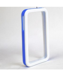 IPS226 Secure Grip Rubber Bumper Frame for iPhone 4™ <em>Dual Color</em> - White/Blue