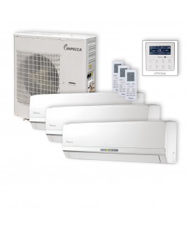 Flex Series 3 Wall-Mounted Indoor Ductless Split Units, and 39,000 BTU Outdoor Unit with Inverter Technology