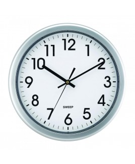 Impecca 12" Quiet Movement Wall Clock, Silver