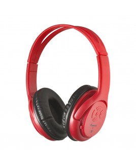 Impecca Bluetooth Stereo Headset + Music Player, Red