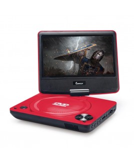 7-inch 270° Swivel Screen Portable DVD Player - Red