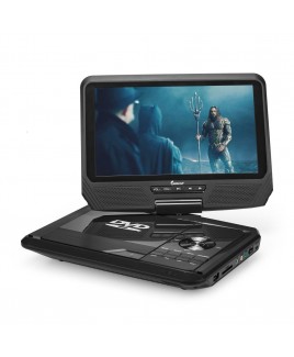 9-inch 270° Swivel Screen Portable DVD Player - Black