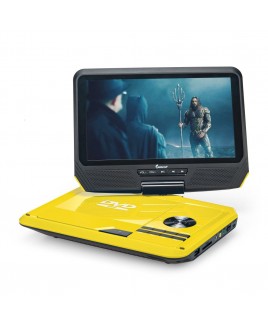 9-inch 270° Swivel Screen Portable DVD Player - Yellow