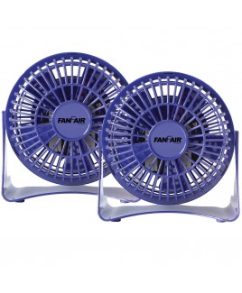 4-inch Personal Desk Fan (Blue) x2