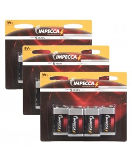 9 Volt Batteries 18 Count High Performance 9V Alkaline Batteries Long Lasting in Storage 6LR61 18 Pc