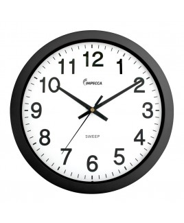 14-inch Silent Sweep Movement Wall Clock 4-Pack (WCW-144K) - Black