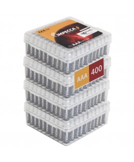 400-Count AAA Batteries High Energy Premium Alkaline Battery 1.5 V (4 Boxes of 100 Batteries - AAA Size), Leak Resistant 10-Year Shelf Life, Ideal for Office/Wholesale/Medical/Education/Home
