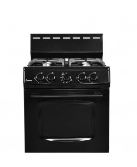 24” Gas Range, Black