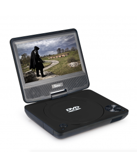 Impecca 7" 270° Swivel Screen Portable DVD Player, Black